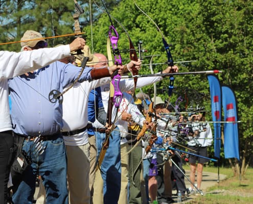 Athletes competing in the Alabama Senior Olympics in hopes to qualify for the National Senior Olympic Games.