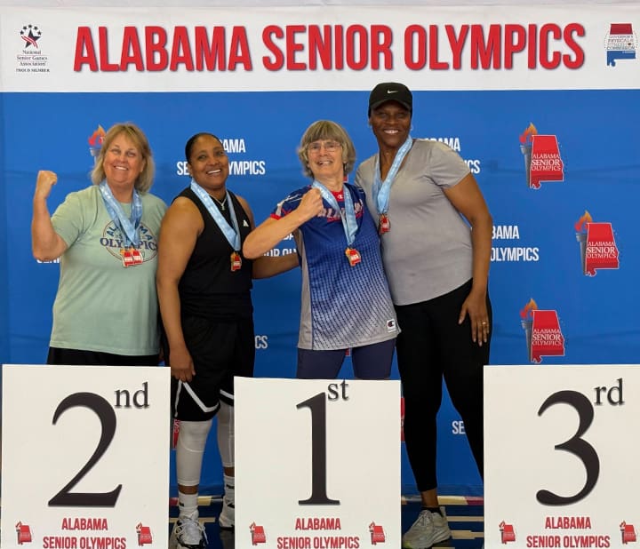 Athletes competing in the Alabama Senior Olympics in hopes to qualify for the National Senior Olympic Games.