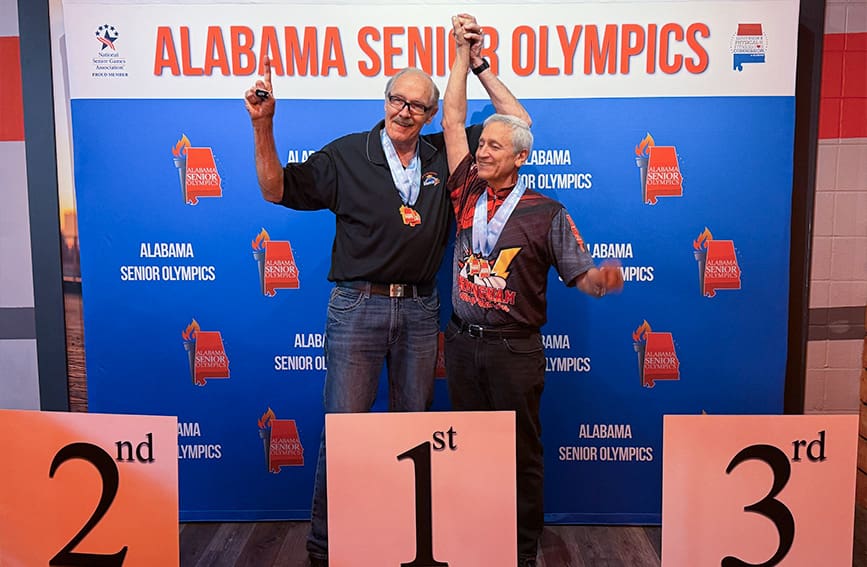 Athletes competing in the Alabama Senior Olympics in hopes to qualify for the National Senior Olympic Games.