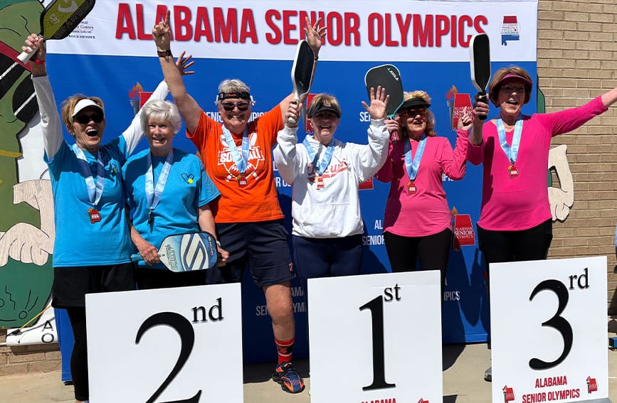 Athletes competing in the Alabama Senior Olympics in hopes to qualify for the National Senior Olympic Games.